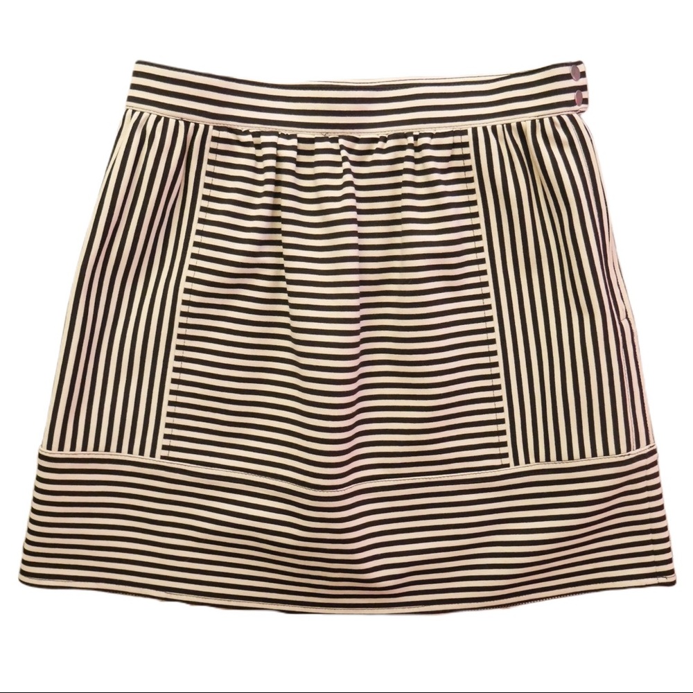 MADEWELL Swivel Ponte Striped Skirt Size 4 - Picture 4 of 8
